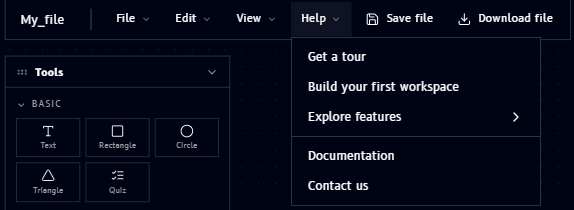 Help menu