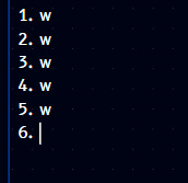 Ordered list example