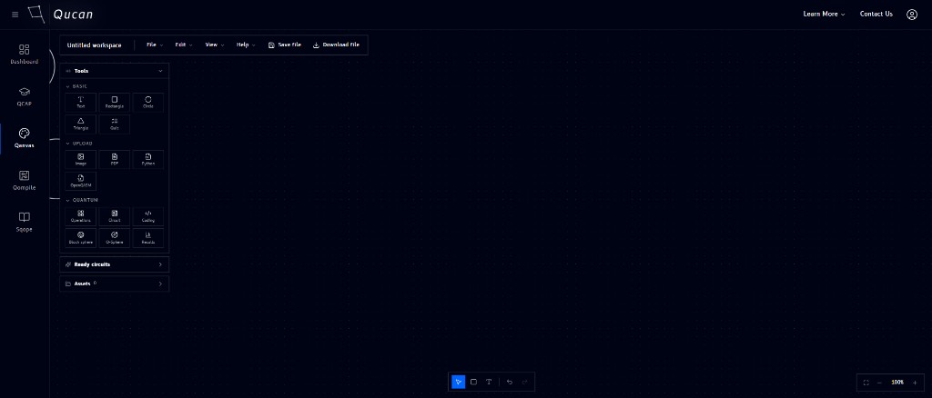 Qanvas main interface