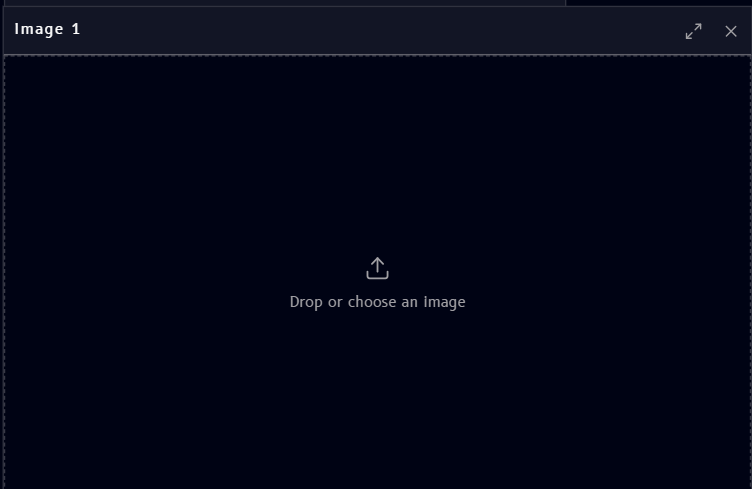 Empty Image block, prompting to drop or choose an image