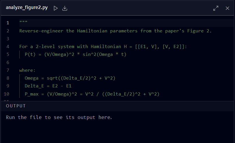 Python block with code, showing Run and Download in the header, and an empty Output panel