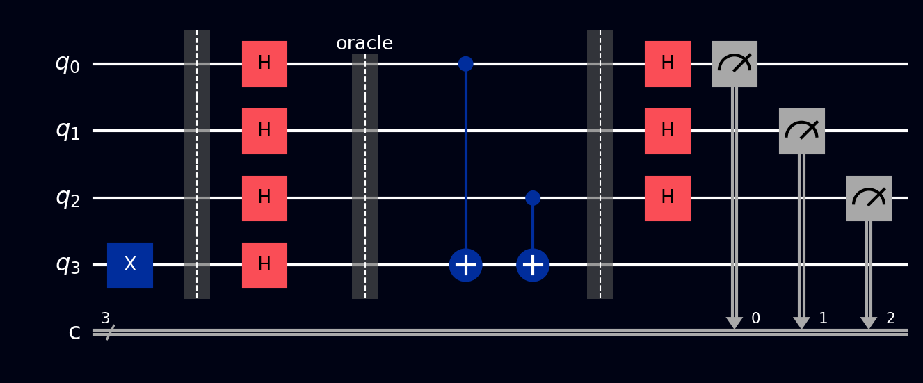 Bernstein-Vazirani circuit