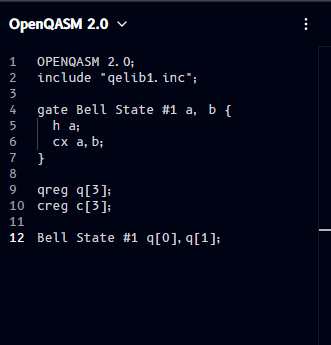 OpenQASM after grouping