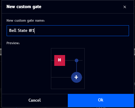 New custom gate dialog