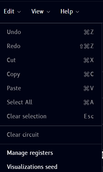 Edit menu
