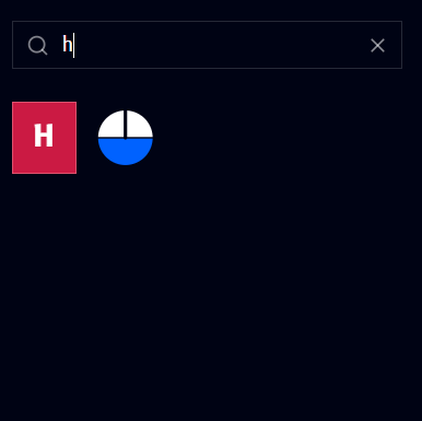 Searching for "h" in Operations