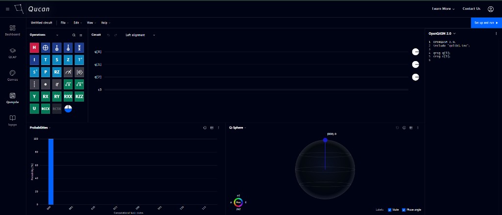 Qompile main interface